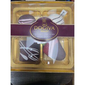 Dogiva Squeaky Crunchy Dog Toys Chocolate Strawberry Design For Pets